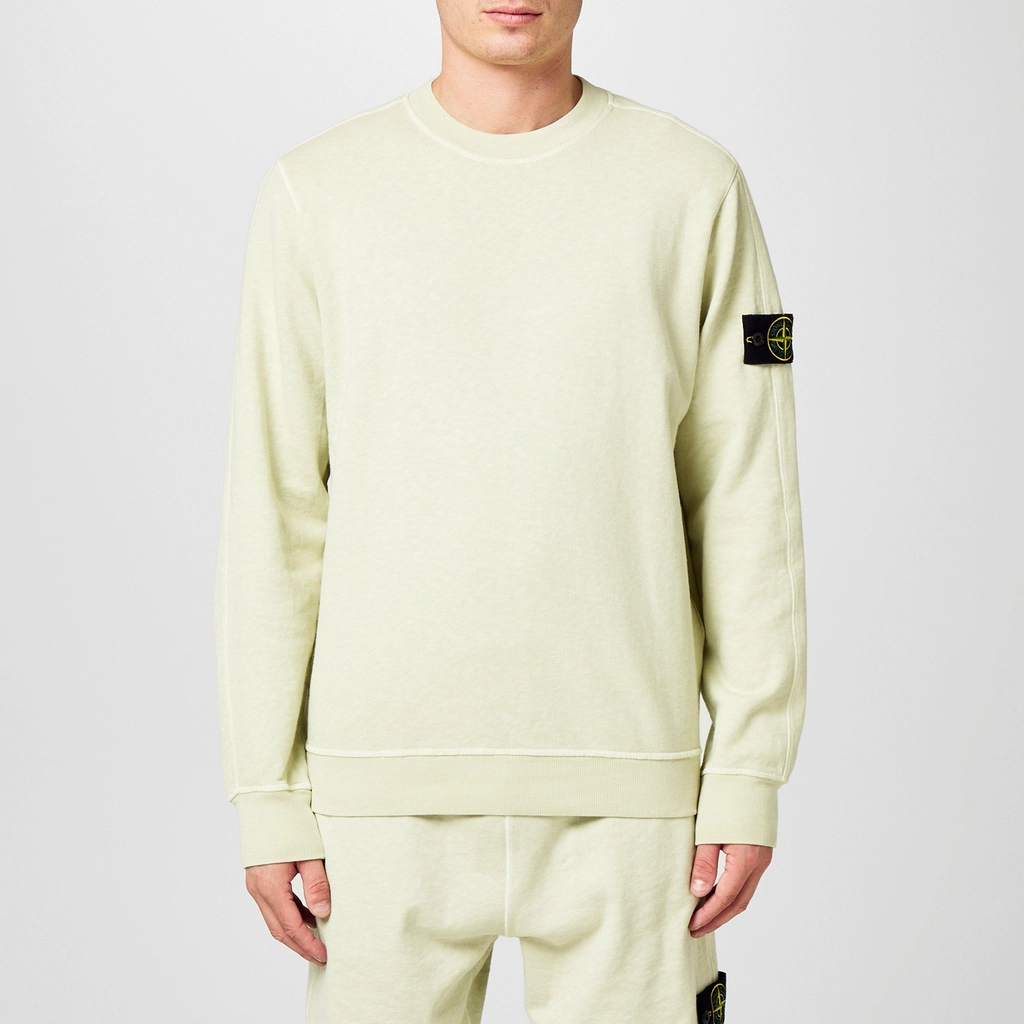 Stone Island Logo Badge Crew Sweater - Pistachio V0151